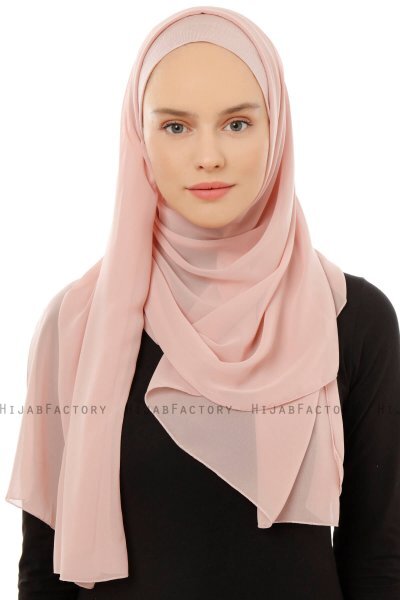 Alara Plain - Gammelrosa One Piece Chiffon Hijab