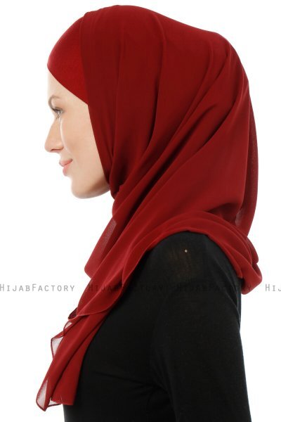 Alara Cross - Bordeaux One Piece Chiffon Hijab
