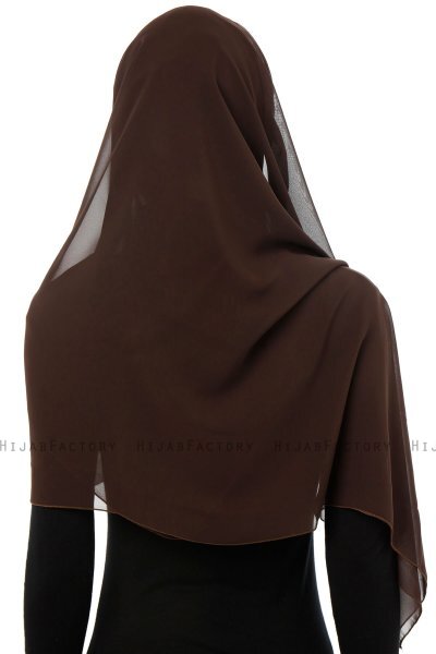 Alara Cross - Brun One Piece Chiffon Hijab
