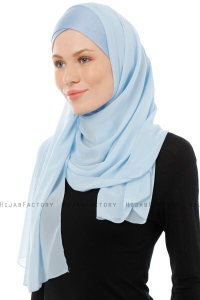 Alara Cross - Lyseblå One Piece Chiffon Hijab