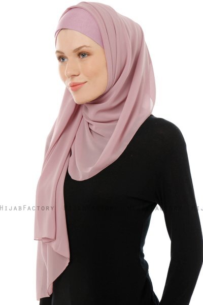 Alara Cross - Lilla Piece Chiffon Hijab