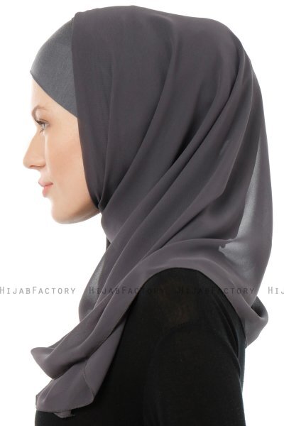 Alara Cross - Anthracite One Piece Chiffon Hijab