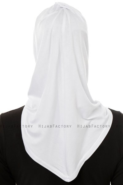Isra Plain - Hvid One-Piece Viskos Hijab
