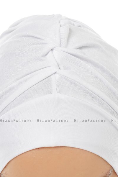 Isra Plain - Hvid One-Piece Viskos Hijab