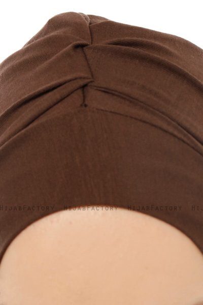 Isra Plain - Brun One-Piece Viskos Hijab