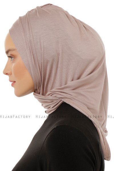 Isra Plain - Stengrå One-Piece Viskos Hijab