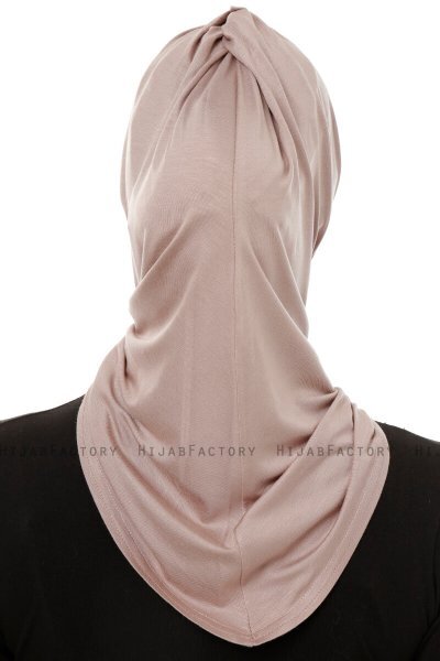 Isra Plain - Stengrå One-Piece Viskos Hijab