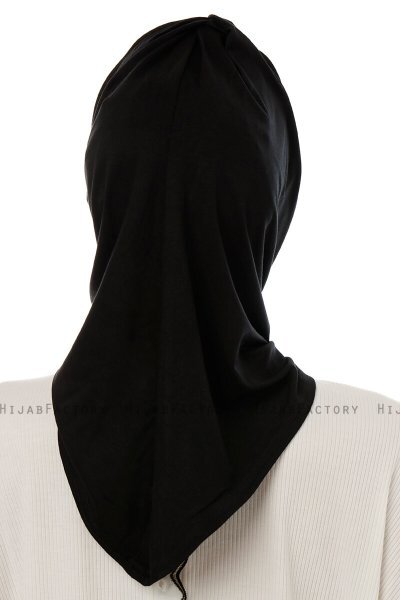 Isra Cross - Sort One-Piece Viskos Hijab