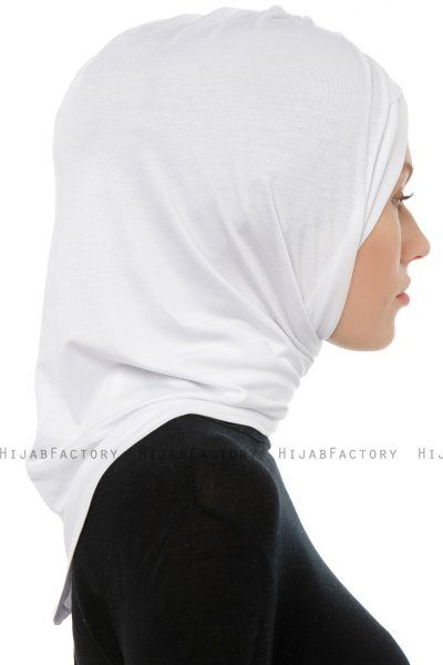 Isra Cross - Hvid One-Piece Viskos Hijab