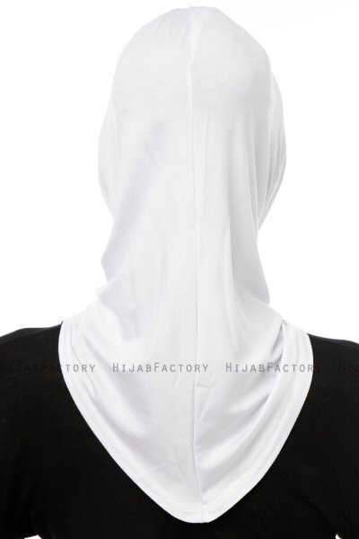 Isra Cross - Hvid One-Piece Viskos Hijab