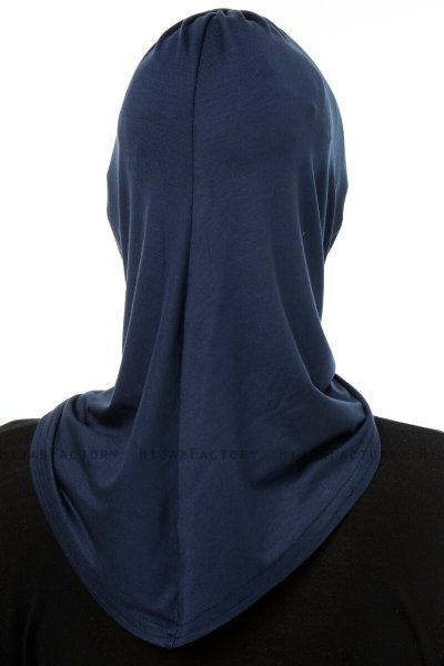 Isra Cross - Marine Blå One-Piece Viskos Hijab