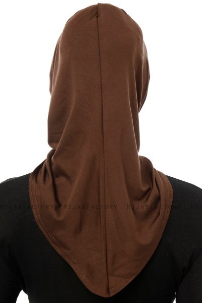 Isra Cross - Brun One-Piece Viskos Hijab