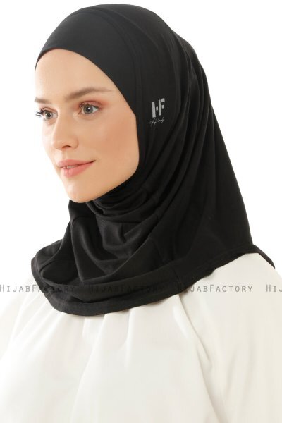 Hanfendy Plain Logo - Sort One-Piece Hijab