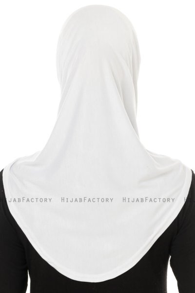 Hanfendy Plain Logo - Hvid One-Piece Hijab