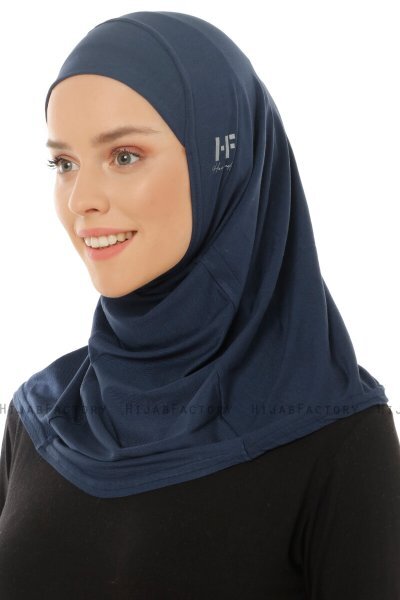 Hanfendy Plain Logo - Marine Blå One-Piece Hijab