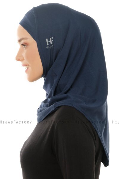 Hanfendy Plain Logo - Marine Blå One-Piece Hijab