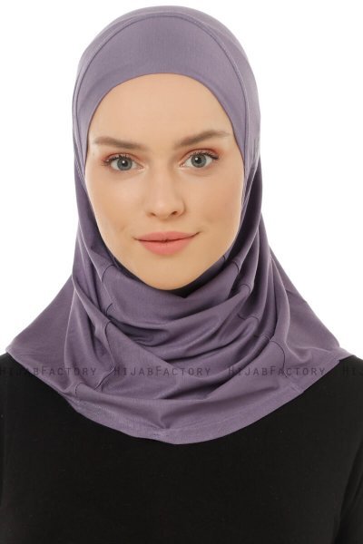 Hanfendy Plain Logo - Mørke Lilla One-Piece Hijab