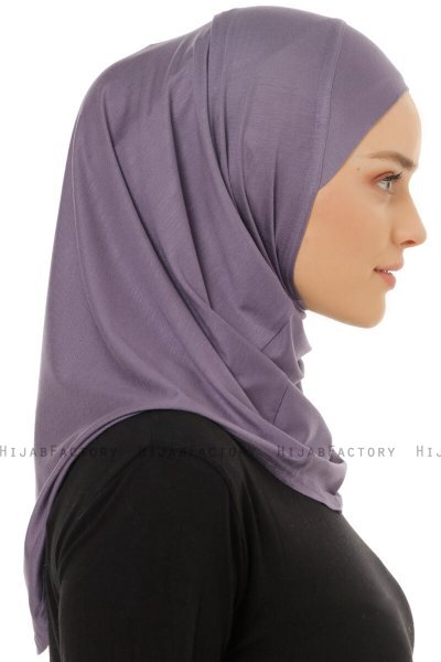 Hanfendy Plain Logo - Mørke Lilla One-Piece Hijab