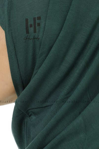 Hanfendy Plain Logo - Mørkegrøn One-Piece Hijab