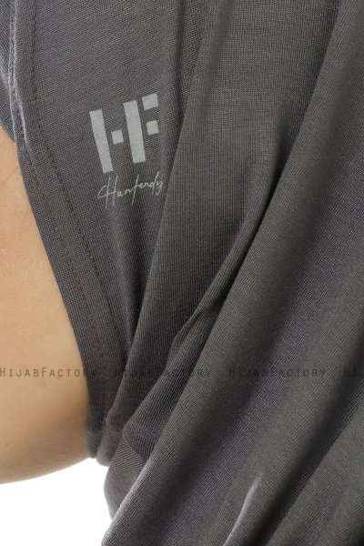 Hanfendy Plain Logo - Mørkegrå One-Piece Hijab
