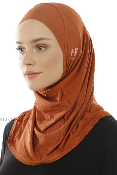 Hanfendy Plain Logo - Murstensrød One-Piece Hijab