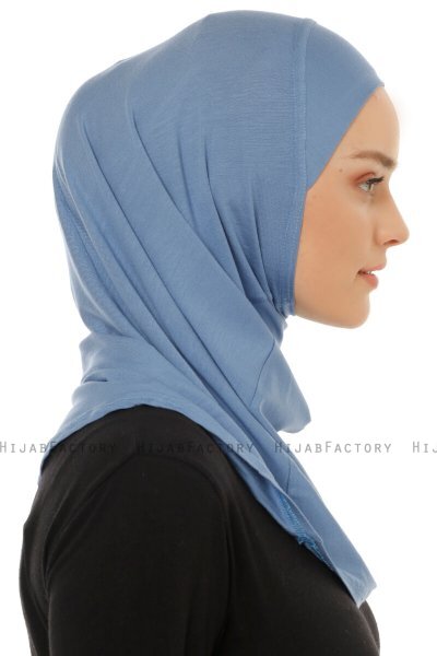 Hanfendy Plain Logo - Indigo One-Piece Hijab