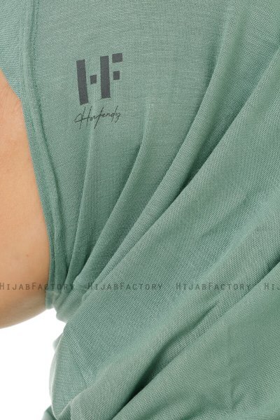 Hanfendy Plain Logo - Grøn One-Piece Hijab
