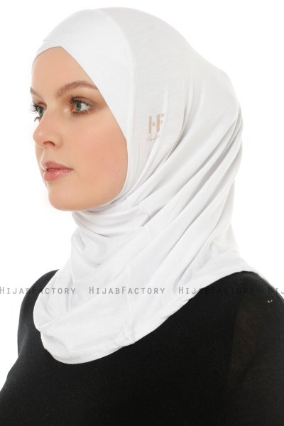 Hanfendy Cross Logo - Hvid One-Piece Hijab