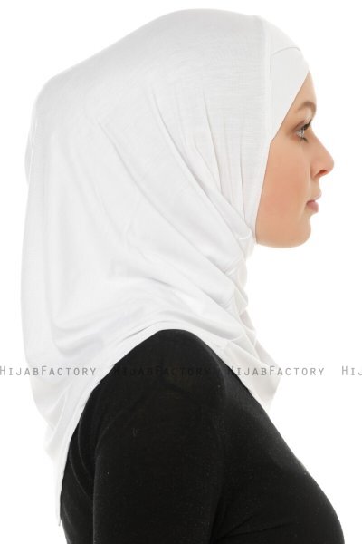 Hanfendy Cross Logo - Hvid One-Piece Hijab