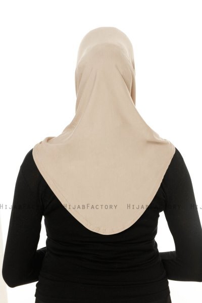 Hanfendy Cross Logo - Lys Taupe One-Piece Hijab