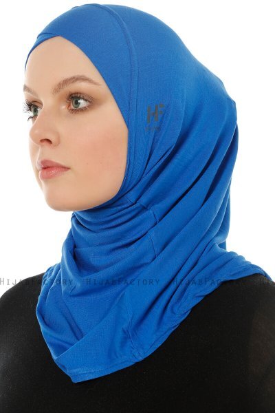 Hanfendy Cross Logo - Blå One-Piece Hijab