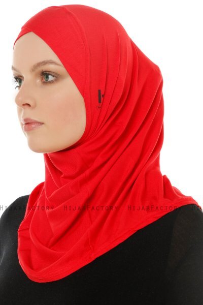 Hanfendy Cross Logo - Rød One-Piece Hijab