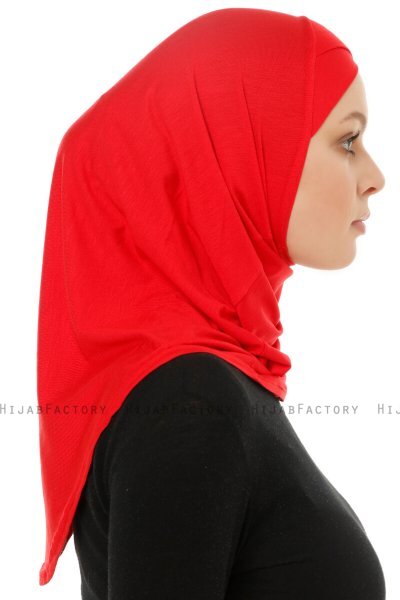 Hanfendy Cross Logo - Rød One-Piece Hijab