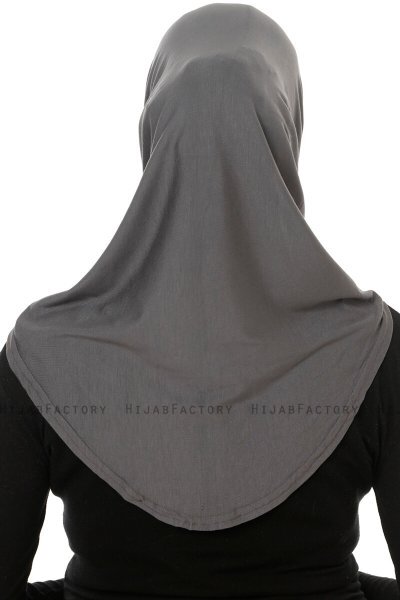 Hanfendy Cross Logo - Mørkegrå One-Piece Hijab