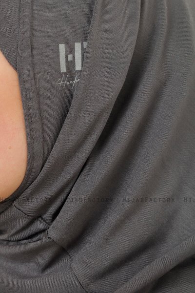 Hanfendy Cross Logo - Mørkegrå One-Piece Hijab