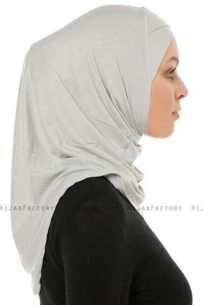 Hanfendy Cross Logo - Lysegrå One-Piece Hijab