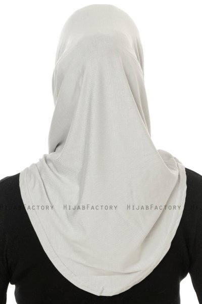 Hanfendy Cross Logo - Lysegrå One-Piece Hijab