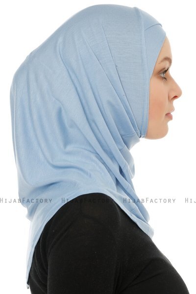 Hanfendy Cross Logo - Lyseblå One-Piece Hijab