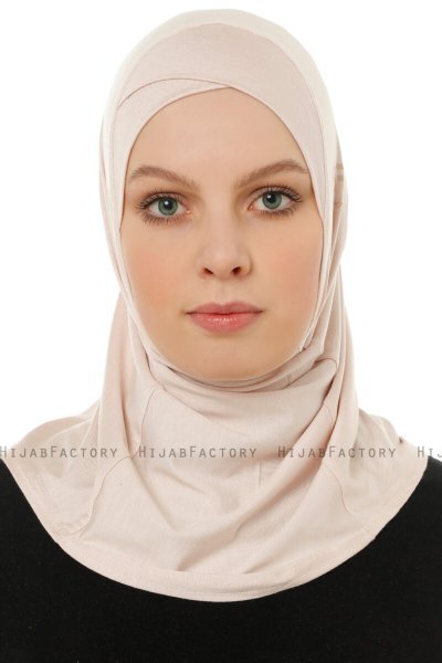 Hanfendy Cross Logo - Powder One-Piece Hijab