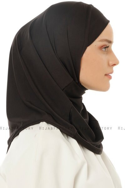 Micro Plain- Sort One-Piece Hijab