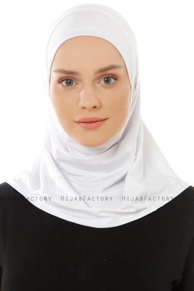 Micro Plain - Hvid One-Piece Hijab