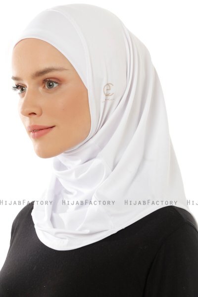Micro Plain - Hvid One-Piece Hijab