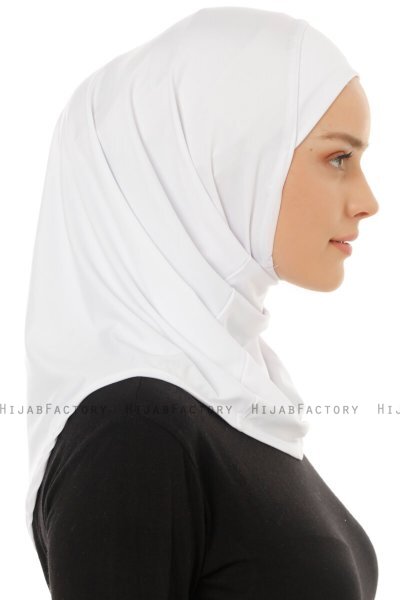 Micro Plain - Hvid One-Piece Hijab