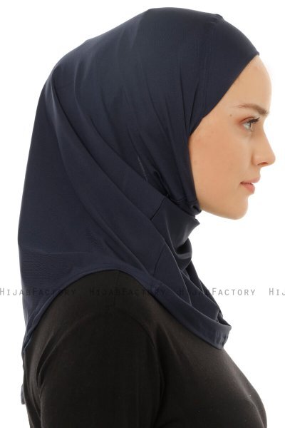 Micro Plain- Marine Blå One-Piece Hijab