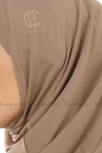 Micro Plain- Mørk Taupe One-Piece Hijab