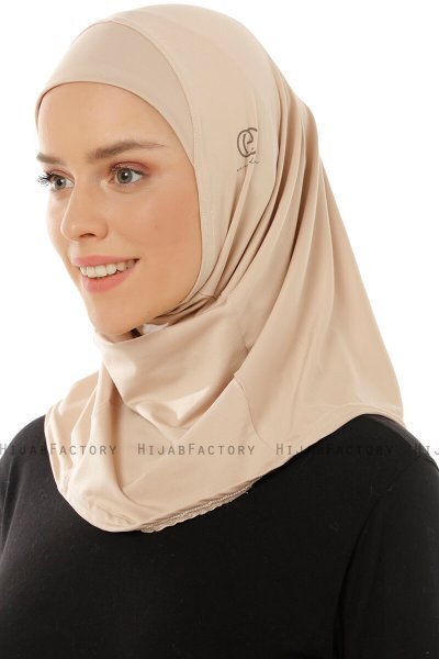 Micro Plain- Lys Taupe One-Piece Hijab