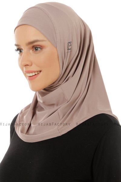 Micro Plain- Stengrå One-Piece Hijab