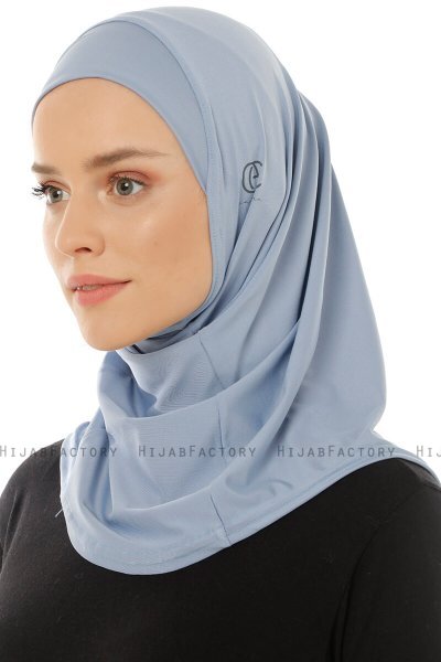 Micro Plain- Lyseblå One-Piece Hijab