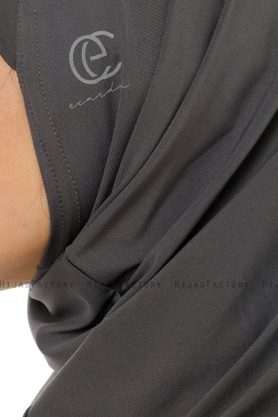 Micro Plain- Anthracite One-Piece Hijab