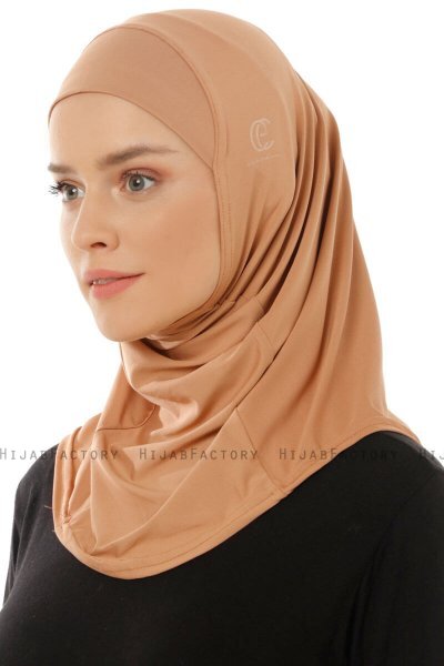 Micro Plain- Karamell One-Piece Hijab